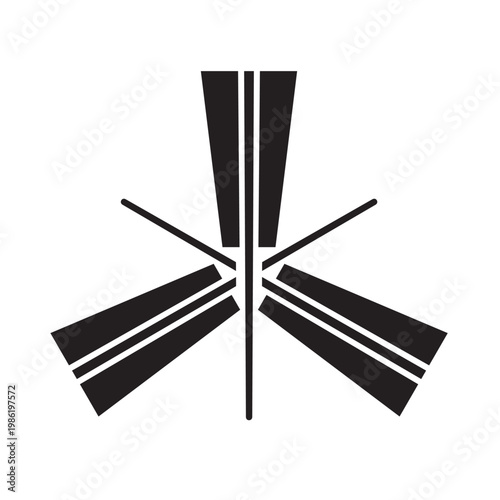 日本の伝統的な器物紋「扇紋」のベクターデータ