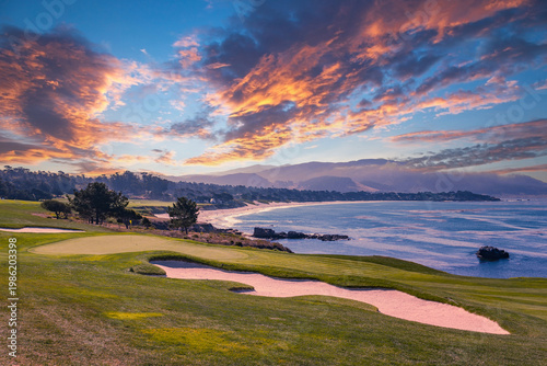 Fotografie Pebble Beach golf course, Monterey, California, USA