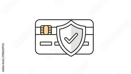 Credit Card with Shield Security Protection.