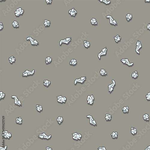 Vector Seamless Pattern of Crumpled Paper