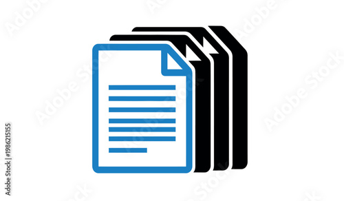 Stack of documents icon representing files reports and paperwork in a digital format