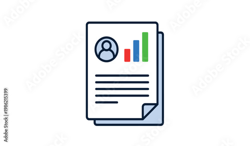 Data analytics report visualizing key performance indicators and user statistics