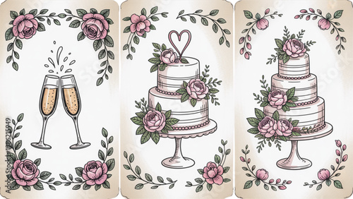 Intricate floral pattern featuring birds amidst vibrant blossoms and leaves Vector