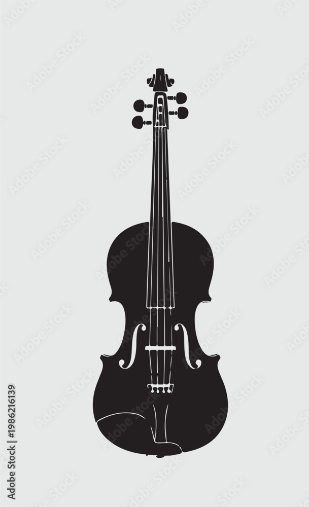 Fototapeta premium An antique wooden violin musical instrument with a classic bow is isolated on a white background, representing the soulful string sound of classical orchestral concert music and art