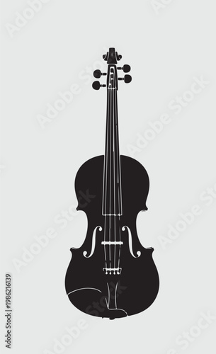 An antique wooden violin musical instrument with a classic bow is isolated on a white background, representing the soulful string sound of classical orchestral concert music and art