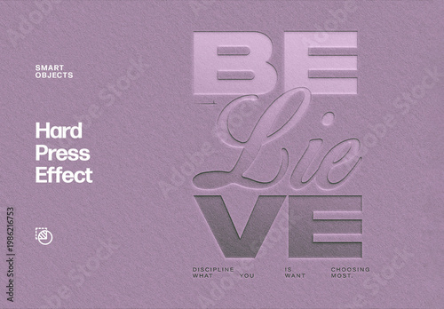 Pressed Text Effect – Debossed Paper Typography for Logo, Poster & Branding (PSD)