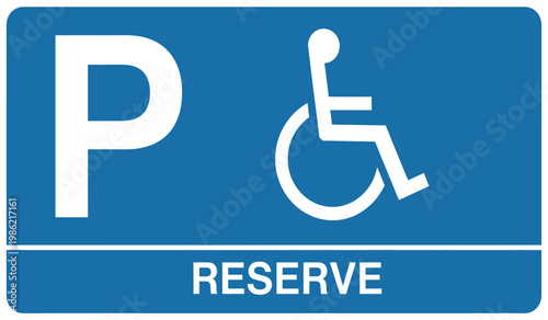 Reserved parking sign for individuals with disabilities a clear accessibility indicator