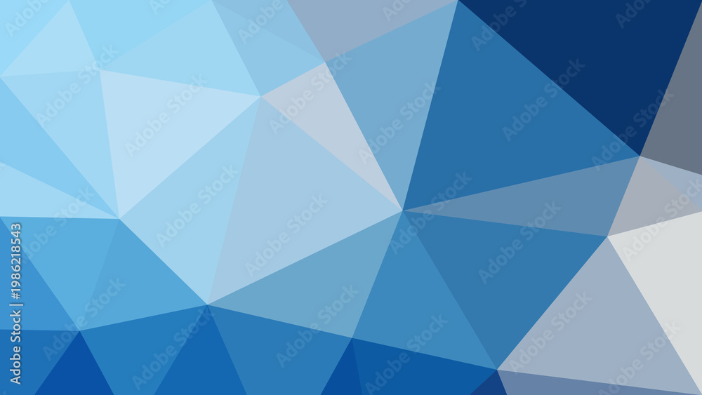 Obraz premium Abstract Low Poly Blue Geometric Background with Polygonal Triangles for Modern Corporate Business Presentation, Technology Wallpaper, and Digital Creative Graphic Design