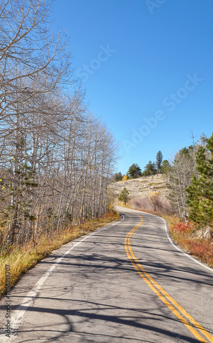 A scenic road in Boulder County, United States.