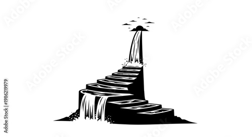 Stairway to heaven with light.