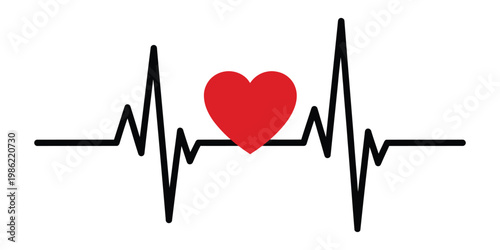 Father's day heartbeat celebrating dad's love with a heart rate graphic