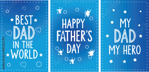 Happy father's day best dad in the world celebrate your hero