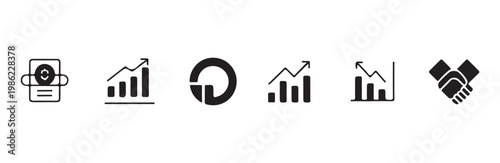 Slika na platnu Corporate growth and partnership graphics showing rising trends and professional