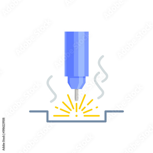 Laser Engraving Machine Vector Icon