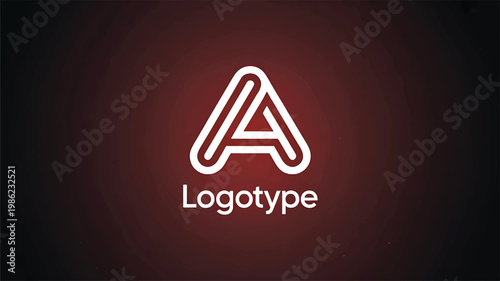 Abstract a-style with illuminated center a-style illuminated center