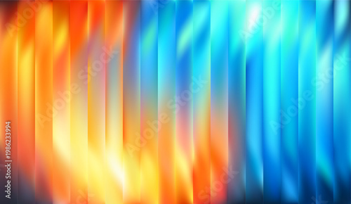 Ice fire bg. Red and blue ribbed glass background.