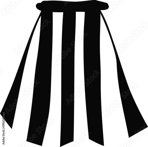 men’s swim shorts silhouette vector icon