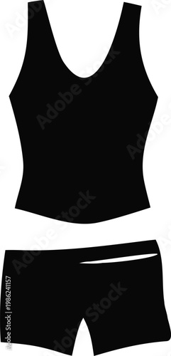 women’s corset silhouette, front view fashion clothing icon