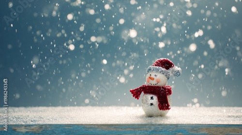 snowman. A festive winter scene with a snowman and gently falling snow in a holiday landscape. event programs, museum guides, designed for cultural heritage projects and event programs.
