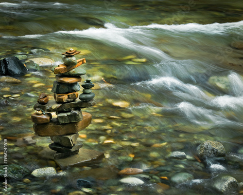 Stacked Rocks in Canadian River