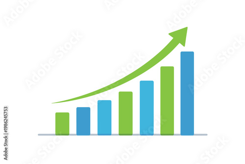 Business Growth Concept with Bar Chart Showing Increasing Profit and a Green Arrow Pointing Upwards, Flat Vector Illustration of Financial Success, Market Analysis, and Economic Progress Data Free Download Business Growth Concept with Bar Chart Showing Increasing Profit and a Green Arrow Pointing Upwards, Flat Vector Illustration of Financial Success, Market Analysis, and Economic Progress Data - GFXLoad
