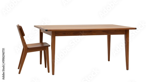 Wallpaper Mural Retro Studio Table and Chair Set in Clean Minimalist Design Torontodigital.ca