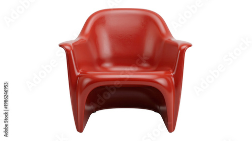 Wallpaper Mural Retro Clean Studio Chair Design in Bold Red Color for Creative Spaces Torontodigital.ca