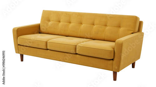 Wallpaper Mural Vintage Clean Styled Yellow Sofa in Modern Contemporary Studio Space Torontodigital.ca