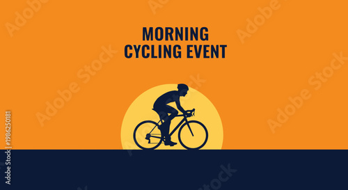 Sunrise Cycling Ride Event Promotion Graphic