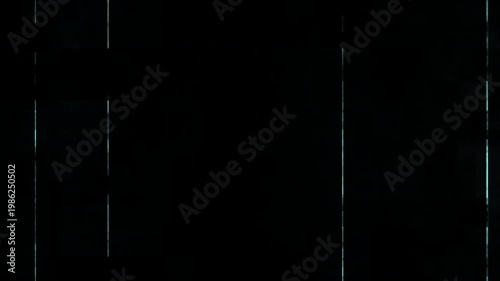 Vintage VCR glitch texture with vertical static lines and realistic analog distortion effect