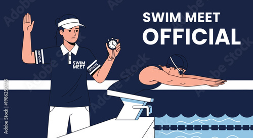 Swim Meet Official Timing Athlete Start Competition Event Action