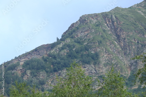 mountain landscape with blue sky