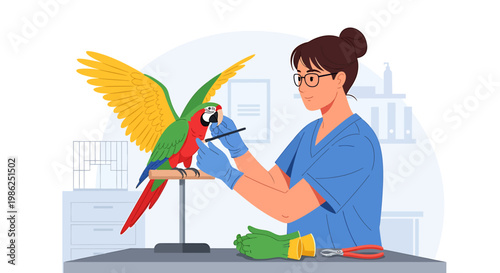 Colorful Macaw Parrot with Vibrant Plumage and Distinctive Markings.