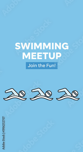 Swimming Meetup Invitation: A Vibrant Aquatic Gathering for Enthusiastic Participants to Enjoy