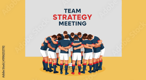 Team Huddle Visual: Strategy, Cooperation, and Collaboration in a Strategic Meeting
