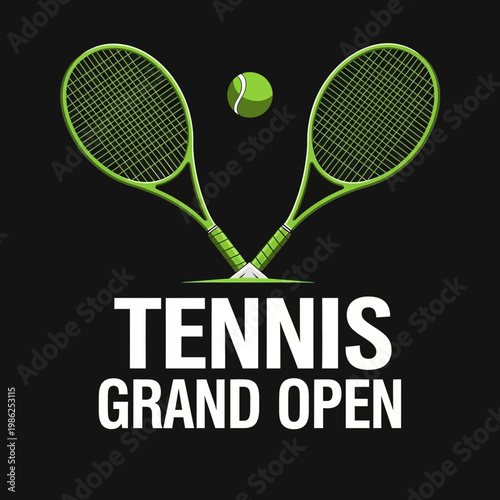 Tennis Grand Open Racket Ball Competition Sport Arena Graphic