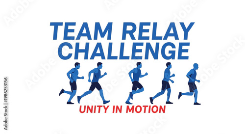 Team Relay Challenge Depicts Athletes Running With Synergy and A Collective Drive Towards Success