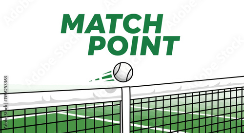 Tennis Match Point Design Depicting Sport Game Illustration For Promotional Purposes