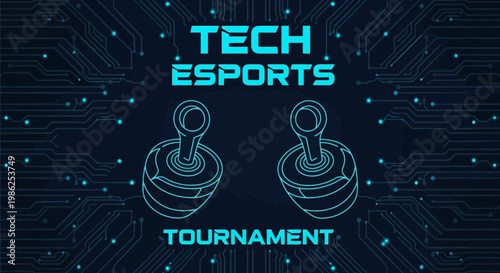 Tech Esports Tournament: Digital Gaming and Online Competition Event for Gamers