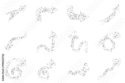 Grunge Dust Particle Textured Arrows