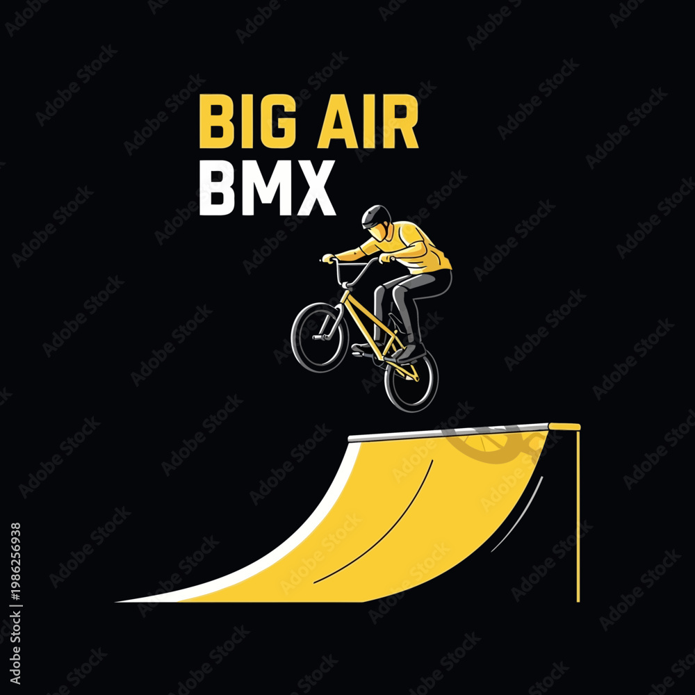 Fototapeta premium Thrilling BMX Action: Capturing A Dynamic Moment of Skill and High-Flying Stunts