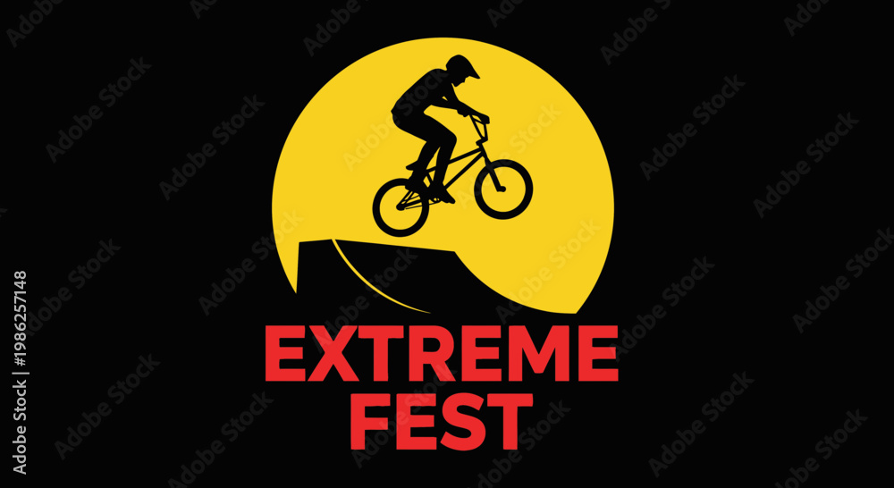 Fototapeta premium Thrilling BMX Festival Showcasing Amazing Acrobatic Stunts and Daring Bicycle Tricks and Displays