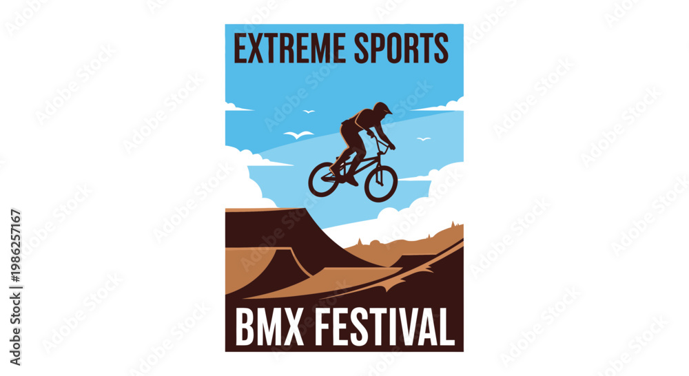 Fototapeta premium Thrilling BMX Festival Showcasing Amazing Extreme Sports Skills and Incredible Performances