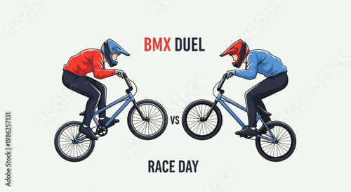 Thrilling BMX Duel Competition Captures the Excitement of Race Day