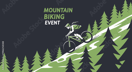 Thrilling Mountain Biking Event Amidst Verdant Forest Trails Adrenaline Pumping Adventure