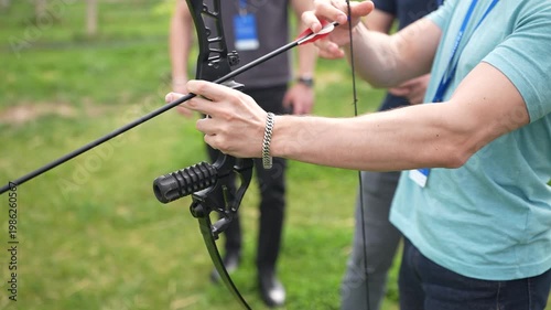 man with bow and arrow
