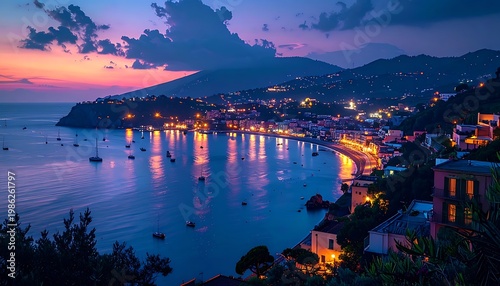 Coastal town at dusk (2)