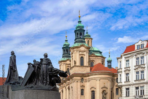  Impressive architecture of Staromestska square in the center of Prague  