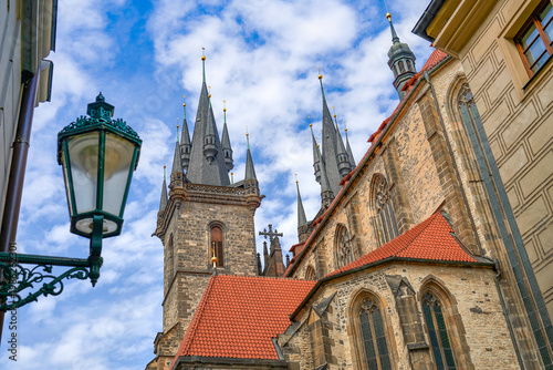  Impressive architecture of Staromestska square in the center of Prague  