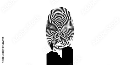 a man standing on a city rooftop.